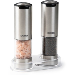 Ensemble de 2 moulins a poivre et sel électriques - DOMO - USB - 96...