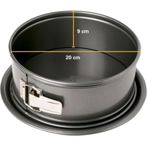 Moule a fond amovible - BIRKMANN - EASY BAKING - Acier carbone - Anti adhésif - 20 x 20 x 9 cm
