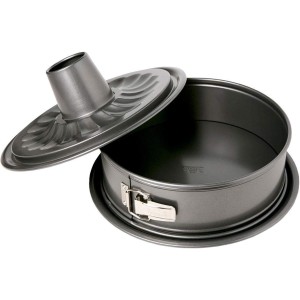 Moule a fond amovible - BIRKMANN - EASY BAKING - Acier Carbone - Anti adhésif - 2 Fonds - 26 x 26 x 9 cm
