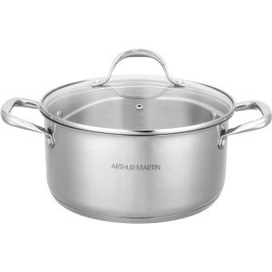 AM3549 Arthur Martin Stockpot 24 cm with lid – Stainless Steel – Al...