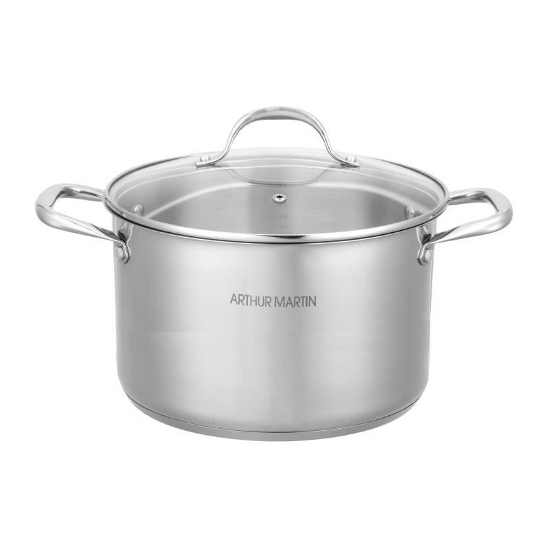 AM0073 Arthur Martin Marmite 32 cm avec couvercle – Acier Inoxydable – Tous feux dont induction