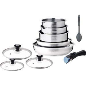 Induktions-Kochgeschirr-Set - Arthur Martin - AM4485 - Edelstahl - ...