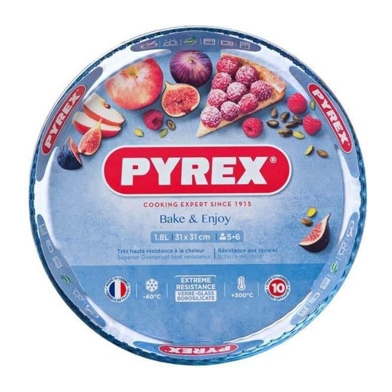 PYREX Classic Glassware pie plate 30 cm transparent |  Moules   | C...