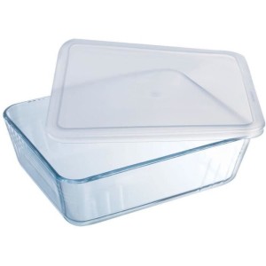 PYREX - 244P000 / 7043 - Rectangular dish with lid - 27cm * 22 cm - Pyrex Cook & Freeze