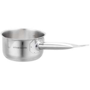 ARTHUR MARTIN Set de de 5 Casseroles - Acier inoxydable - Intérieur satiné avec graduation - Bec verseur - Tous feux dont indu