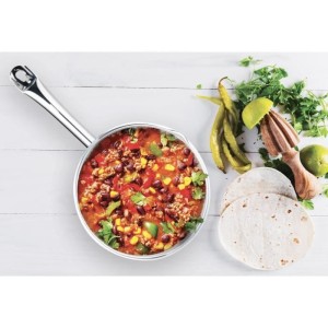 ARTHUR MARTIN Set de de 5 Casseroles - Acier inoxydable - Intérieur satiné avec graduation - Bec verseur - Tous feux dont indu