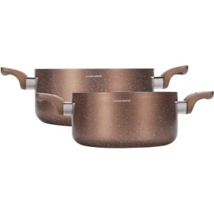 Topfset - ARTHUR MARTIN - AM9820 - 20-24 cm mit Glasdeckel - Aluminium - Alle Herdarten einschließlich Induktion