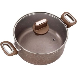 Suppentopf - ARTHUR MARTIN - AM5531 - 28 cm mit Glasdeckel - Alumin...