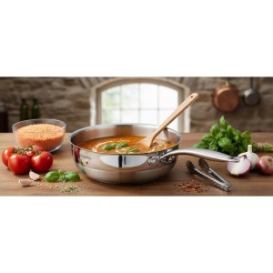 Sauteuse grand chef - ARTHUR MARTIN - AM4490 - Ø20 cm - Inox 18/10 - Tous feux dont induction