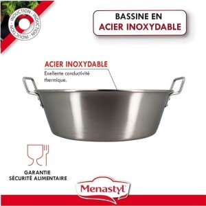 Jam pan - MENASTYL - 4615452 - Stainless steel - 40.5 cm