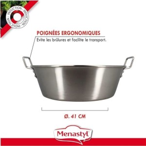 Jam pan - MENASTYL - 4615452 - Stainless steel - 40.5 cm