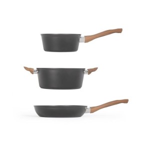 LIVOO Feel good moments - 5-piece cookware set - Black - MZP147