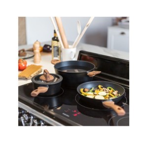 Batterie de cuisine - Induction - LIVOO - MEP147 - Aluminium antiadhésif - 5 pieces - 1 casserole Ø16 - 1 poele Ø24 - 1 faito