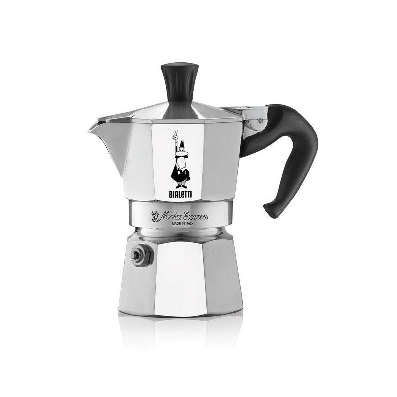 Cafetiere italienne - BIALETTI - La Mokina - Tous feux sauf induction - 1 tasse - 40 ml - Inox
