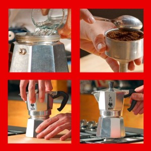 Cafetiere italienne - BIALETTI - La Mokina - Tous feux sauf induction - 1 tasse - 40 ml - Inox