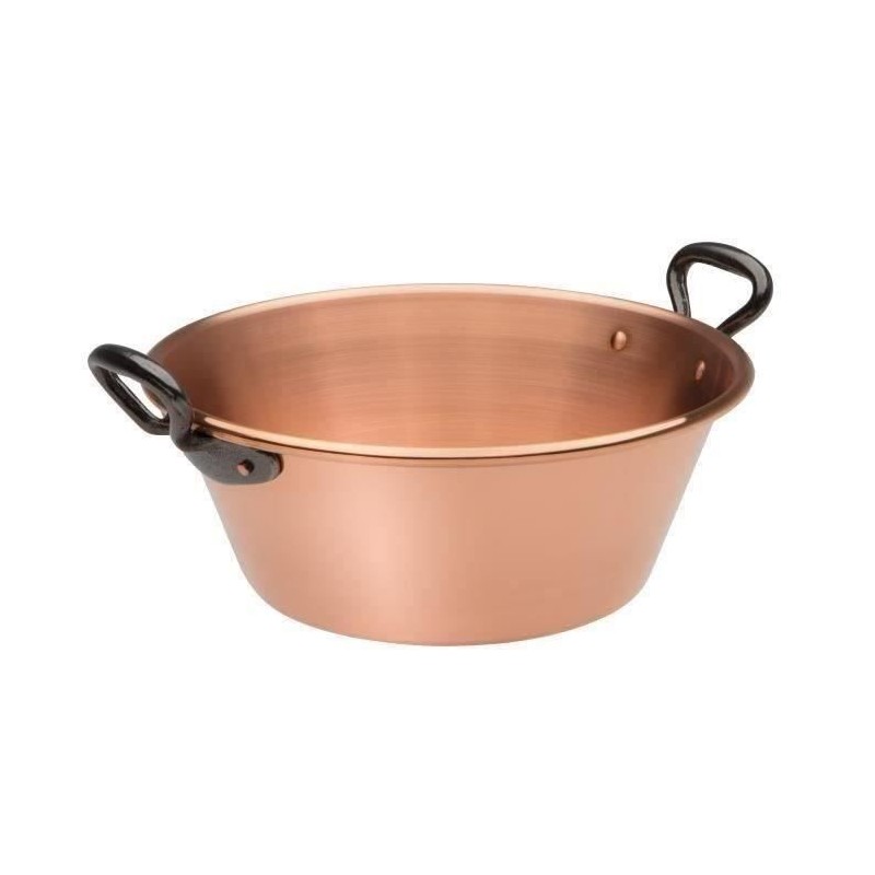BAUMALU Jam bowl 26 cm copper 12/10 handles cast iron
