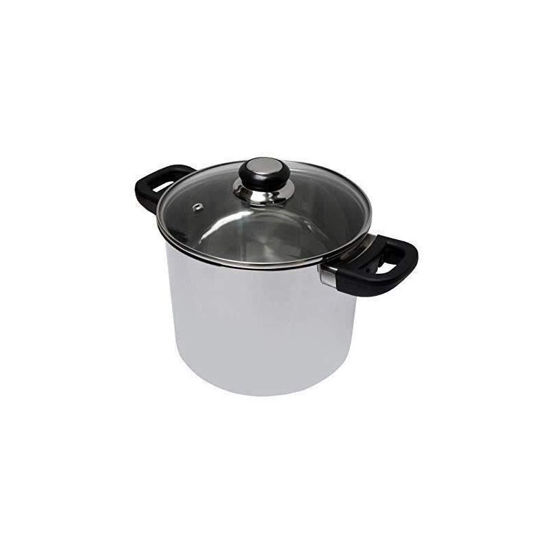 BAUMALU Traiteur inox + Glasdeckel Saphir Bakelit - 24 cm |  Marmit...