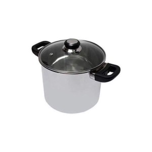 BAUMALU Traiteur inox + Glasdeckel Saphir Bakelit - 24 cm |  Marmit...