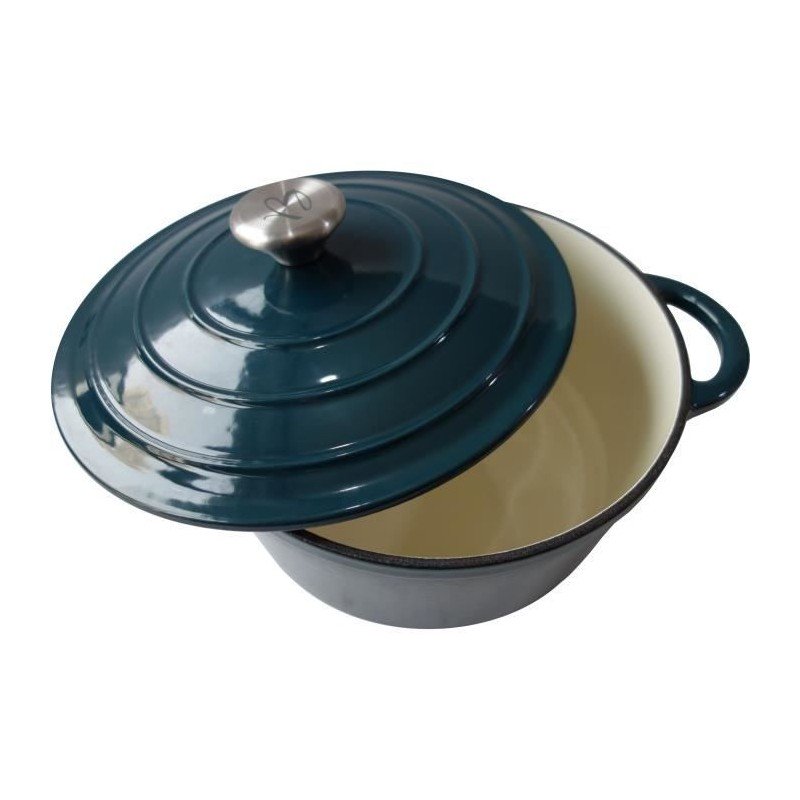BAUMALU 24 cm casserole dish - Round shape - Blue green