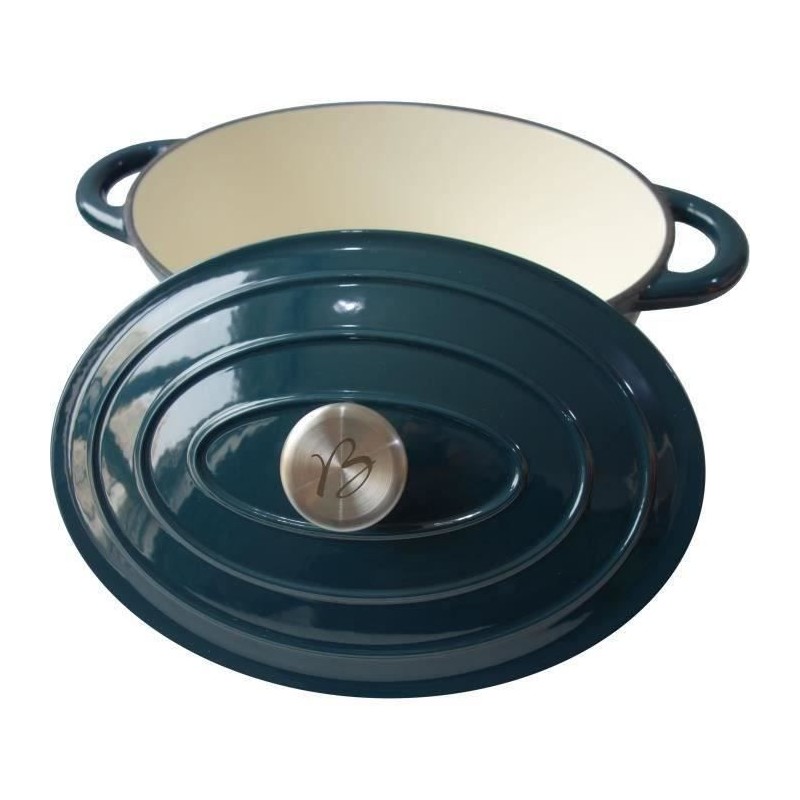 BAUMALU casserole dish 30 cm - Oval shape - Blue green
