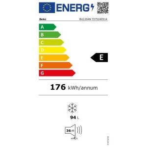 BEKO BU1204N Einbau-Gefrierschrank – 3 Schubladen – Wendetür