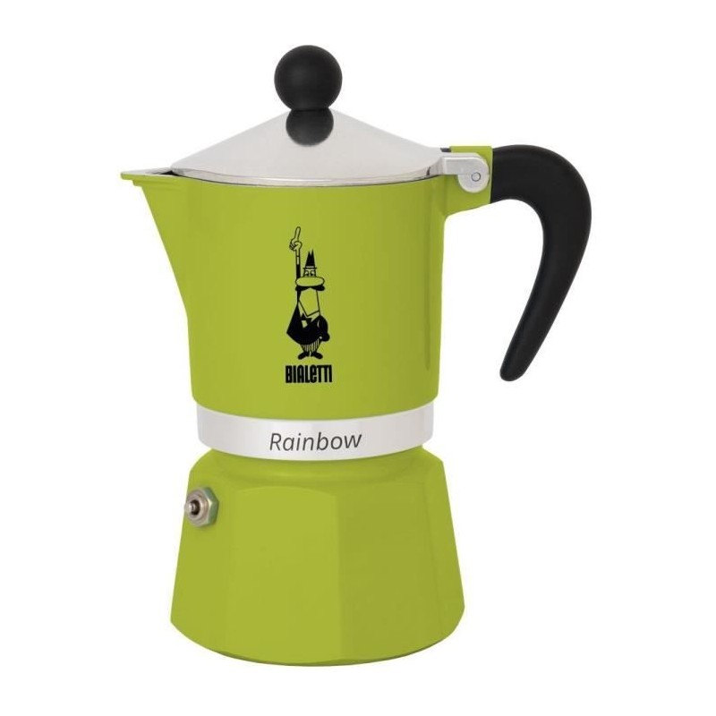 Italian coffee maker - BIALETTI - RAINBOW - 6 cups - 0.30 L - Green