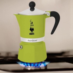 Italian coffee maker - BIALETTI - RAINBOW - 6 cups - 0.30 L - Green