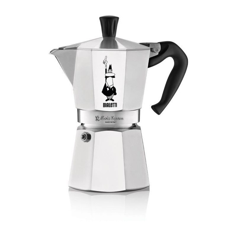 Italienische Kaffeemaschine – BIALETTI – MOKA EXPRESS – 6 Tassen – 0,30 l – Silber