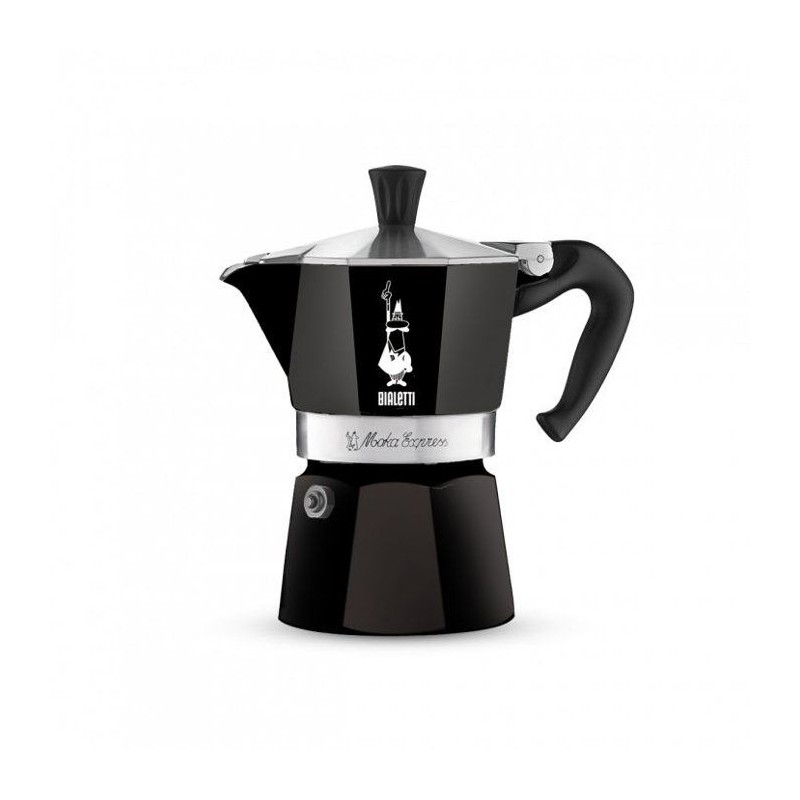 Cafetiere italienne - BIALETTI - Moka Express - Tous feux sauf induction - 3 tasses - 100 ml - Noir