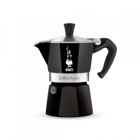 Cafetiere italienne - BIALETTI - Moka Express - Tous feux sauf induction - 3 tasses - 100 ml - Noir