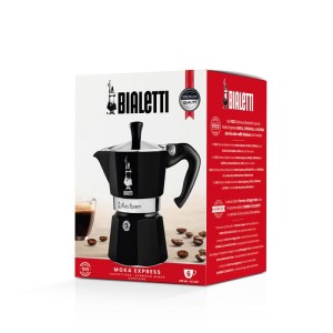 Cafetiere italienne - BIALETTI - Moka Express - Tous feux sauf induction - 6 tasses - 300 ml - Noir