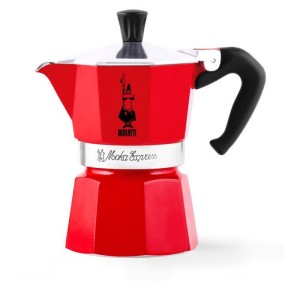 Cafetiere italienne - BIALETTI - La Mokina - Tous feux sauf induction - 1 tasse - 40 ml - Rouge