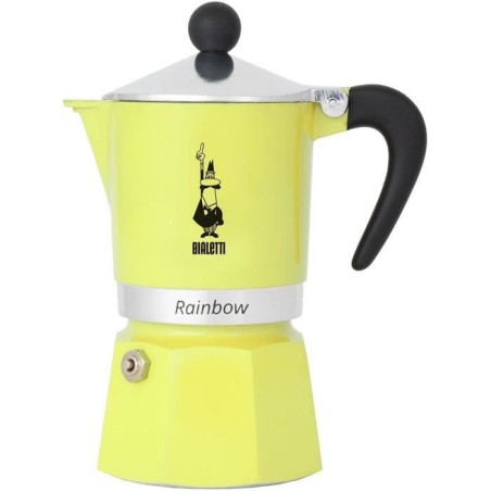 Italienische Kaffeemaschine – BIALETTI – RAINBOW – 6 Tassen – 0,30 l – Gelb