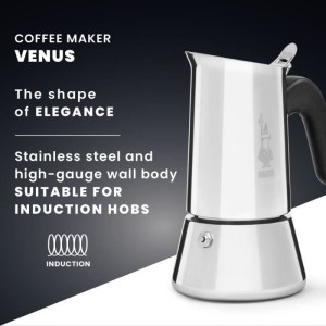 Cafetiere Italienne - BIALETTI - Venus 6 tasses - Acier- compatible induction
