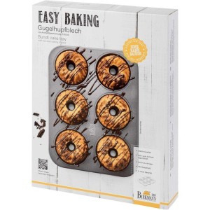 Plaque de cuisson cake - BIRKMANN - EASY BAKING - Acier carbone - Anti adhésif - Ø10 cm, 35 x 27 x 5 cm