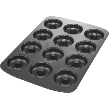 Donut-Backblech – BIRKMANN – EASY BAKING – Kohlenstoffstahl – Antihaftbeschichtung – 12 Mulden – Ø 7 cm, 37 x 26 x