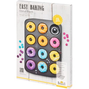 Plaque a cuisson pour donuts - BIRKMANN - EASY BAKING - Acier carbone - Anti adhésif - 12 moules - Ø7cm, 37 x 26 x 2 cm