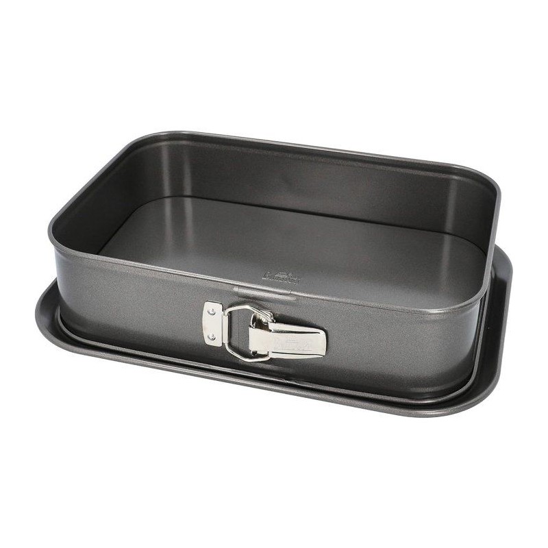 Moule rectangulaire a fond amovible - BIRKMANN - EASY BAKING - Acier carbone - Anti adhésif - 34 x 23,5 x 8 cm