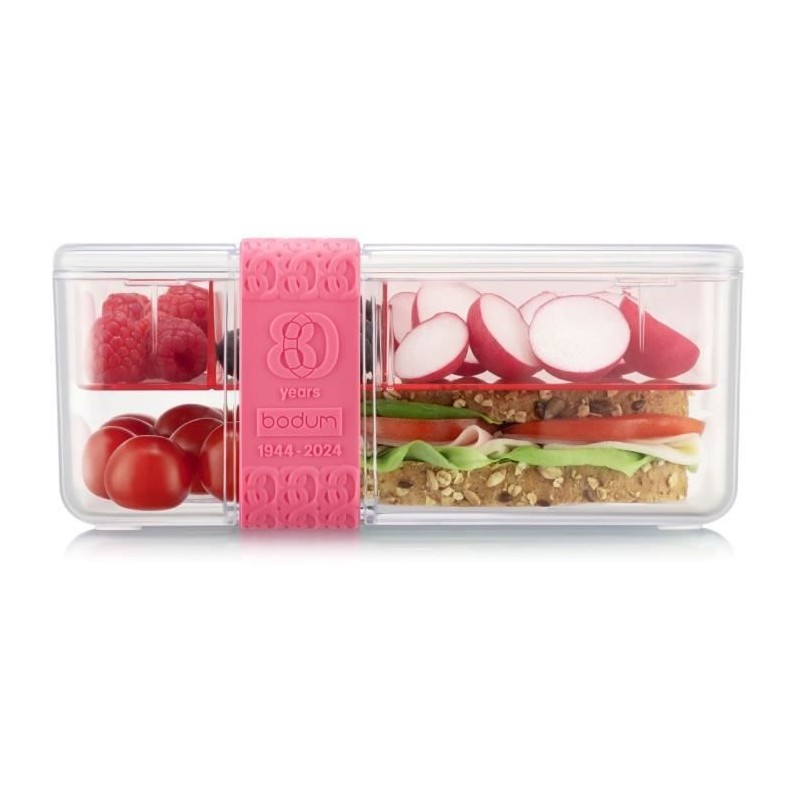 Unterteilte Lunchbox - BODUM - Topee - mit Besteck - Bubblegum