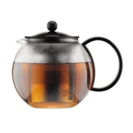 Théiere a piston BODUM - ASSAM - couvercle plastique - filtre en inox - 1.0 l