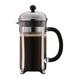 BODUM CHAMBORD Piston Coffee Set - 8 Tassen - 1L - Grau - Mit 2 dop...