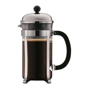 BODUM CHAMBORD Piston Coffee Set - 8 Tassen - 1L - Grau - Mit 2 dop...