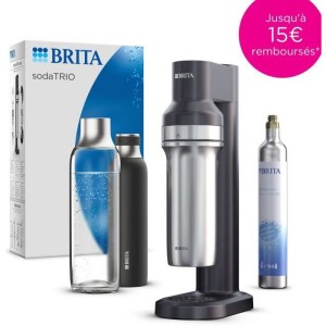 BRITA sodaTRIO Sprudelwassermaschine – Schwarz |  Machine à soda   ...