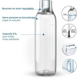 Packung mit 2 BRITA-Glasflaschen - sodaTRIO - 1L
