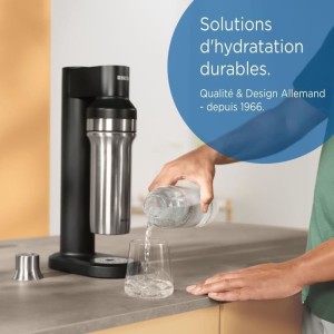BRITA bottle for sodaTRIO - stainless steel - 1L - black