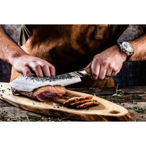 Fleischermesser – GESCHMIEDET – KATAI – VG10-Stahl – Griff aus Wurz...