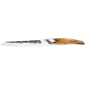 Brotmesser – GESCHMIEDET – KATAI – VG10-Stahl – Griff aus Wurzelholz – L 20,5 cm