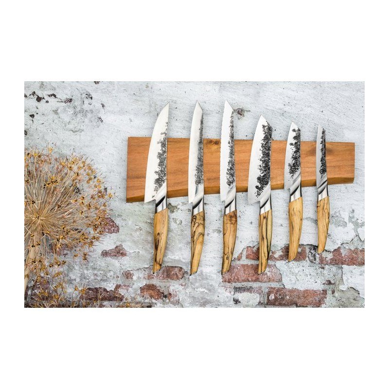 Couteau Santoku - FORGED - KATAI - Acier VG10 - Manche en bois de racine - L 18 cm