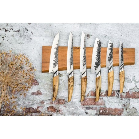 Santoku-Messer – Geschmiedet – Katai – VG10-Stahl – Griff aus Wurzelholz – Länge 18 cm