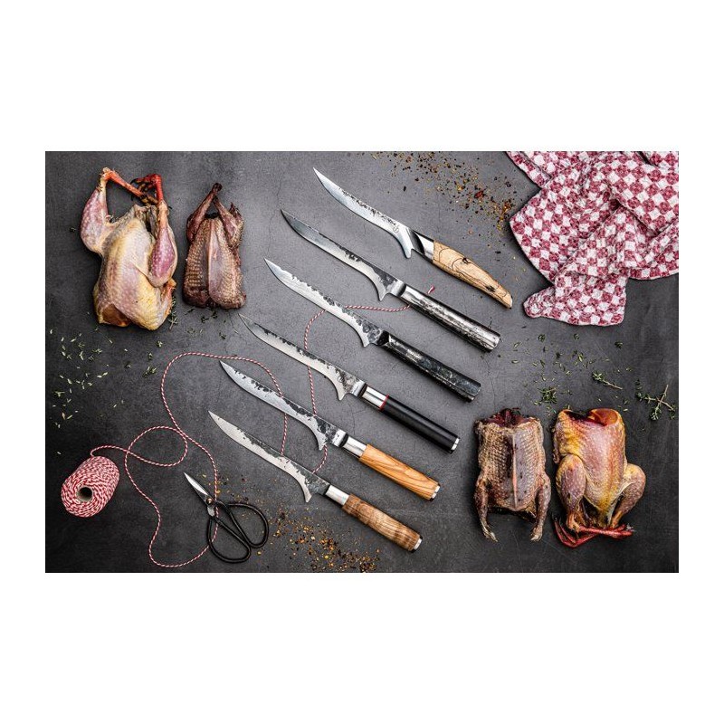 Couteau a désosser- FORGED - KATAI - Acier VG10 - Manche en bois de racine - L 15 cm